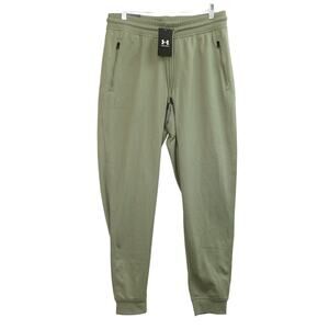 NWT Under Armour Mens UA Sportstyle Tricot Jogger Pants Loose Pull-On Green 2XL